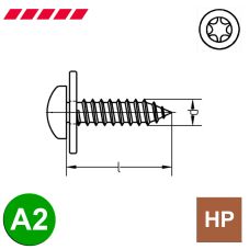 Fensterbankschrauben TX A2 (mit Polyamid-Scheibe)                                                   
