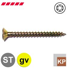 Spanplattenschrauben Senkkopf TX gelb verzinkt Vollgewinde (Kleinpaket)                             