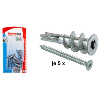 Fischer Gipskartondübel aus Metall (Minipaket)                     