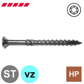 Holzbauschrauben Senkkopf TX verzinkt Teilgewinde (ab 8 mm)                                         