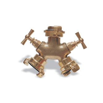 Schnellkupplungs-2-Wege-Verteiler Messing                                                           