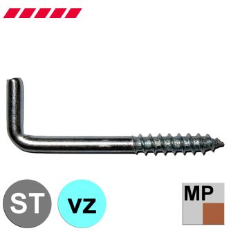 Schraubhaken gerade verzinkt (mit Holzgewinde) (Minipaket)                                          