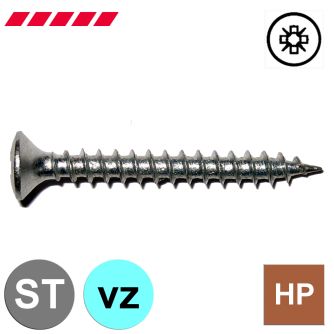 Spanplattenschrauben Linsensenkkopf PZ verzinkt                                                     